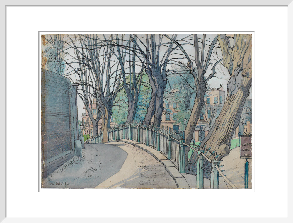 Mount Vernon, Hampstead (art print, large, white)