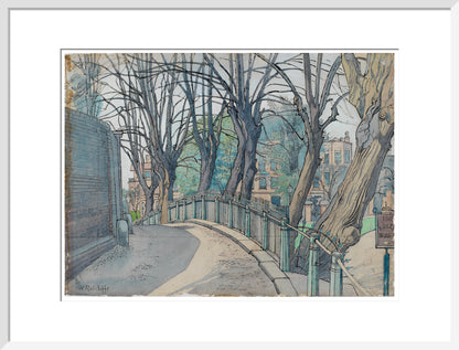 Mount Vernon, Hampstead (art print, large, white)