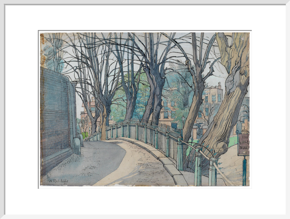 Mount Vernon, Hampstead (art print, extra large, white)