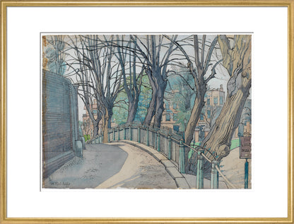 Mount Vernon, Hampstead (art print, extra large, gold)