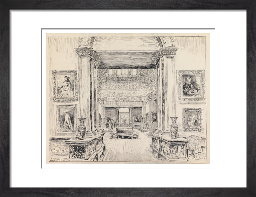 The Fitzwilliam Museum, looking into Gallery III, June 1949 (art print, small, black)