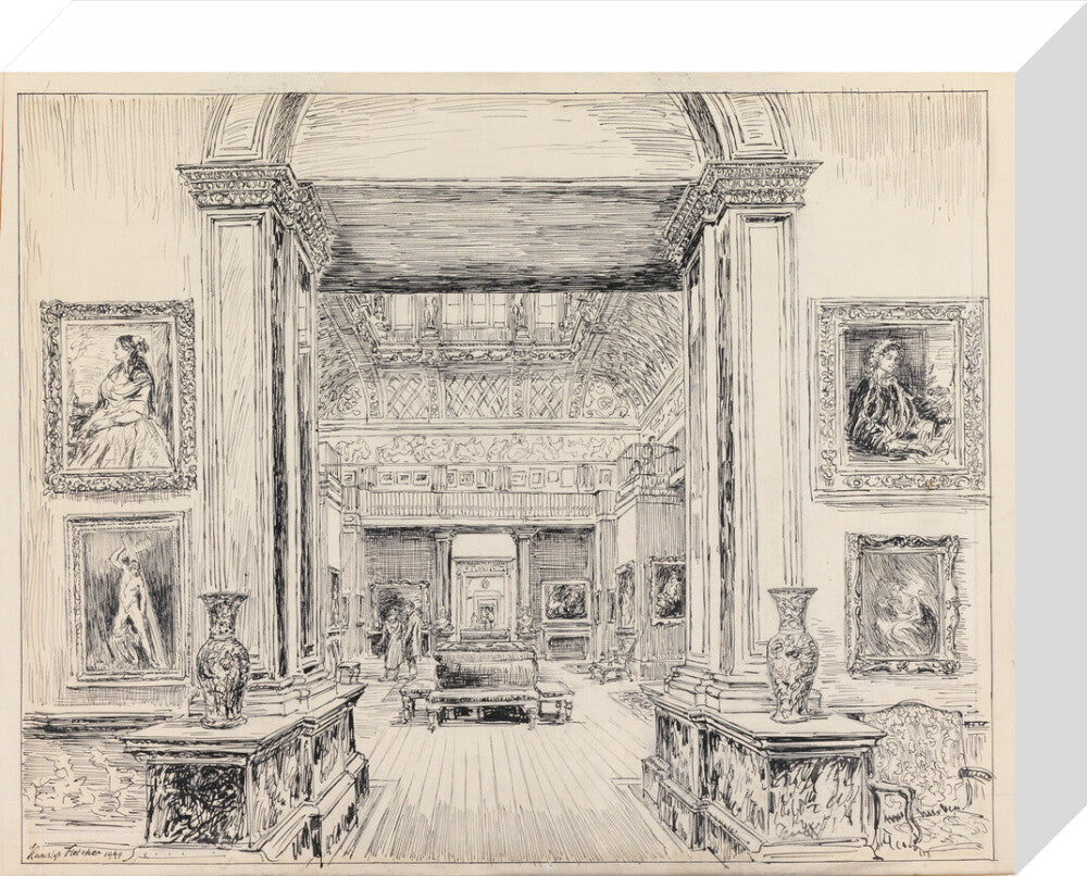 The Fitzwilliam Museum, looking into Gallery III, June 1949 (stretched canvas, small, unframed)