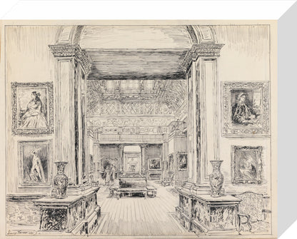 The Fitzwilliam Museum, looking into Gallery III, June 1949 (stretched canvas, small, unframed)