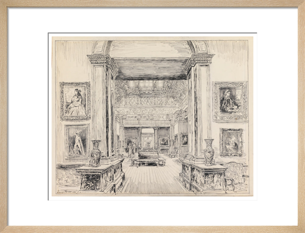 The Fitzwilliam Museum, looking into Gallery III, June 1949 (art print, medium, natural)