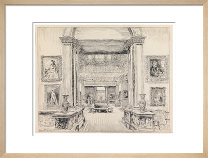 The Fitzwilliam Museum, looking into Gallery III, June 1949 (art print, medium, natural)
