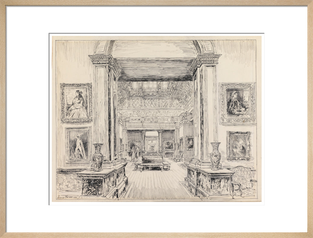 The Fitzwilliam Museum, looking into Gallery III, June 1949 (art print, large, natural)