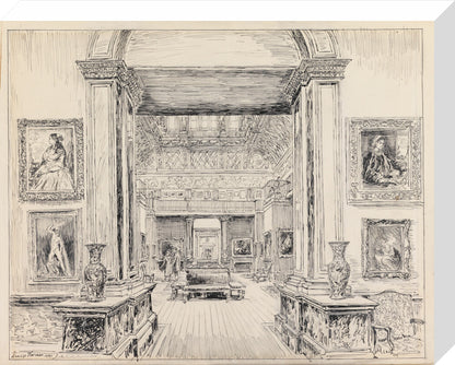 The Fitzwilliam Museum, looking into Gallery III, June 1949 (stretched canvas, medium, unframed)