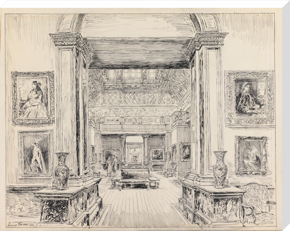 The Fitzwilliam Museum, looking into Gallery III, June 1949 (stretched canvas, extra large, unframed)