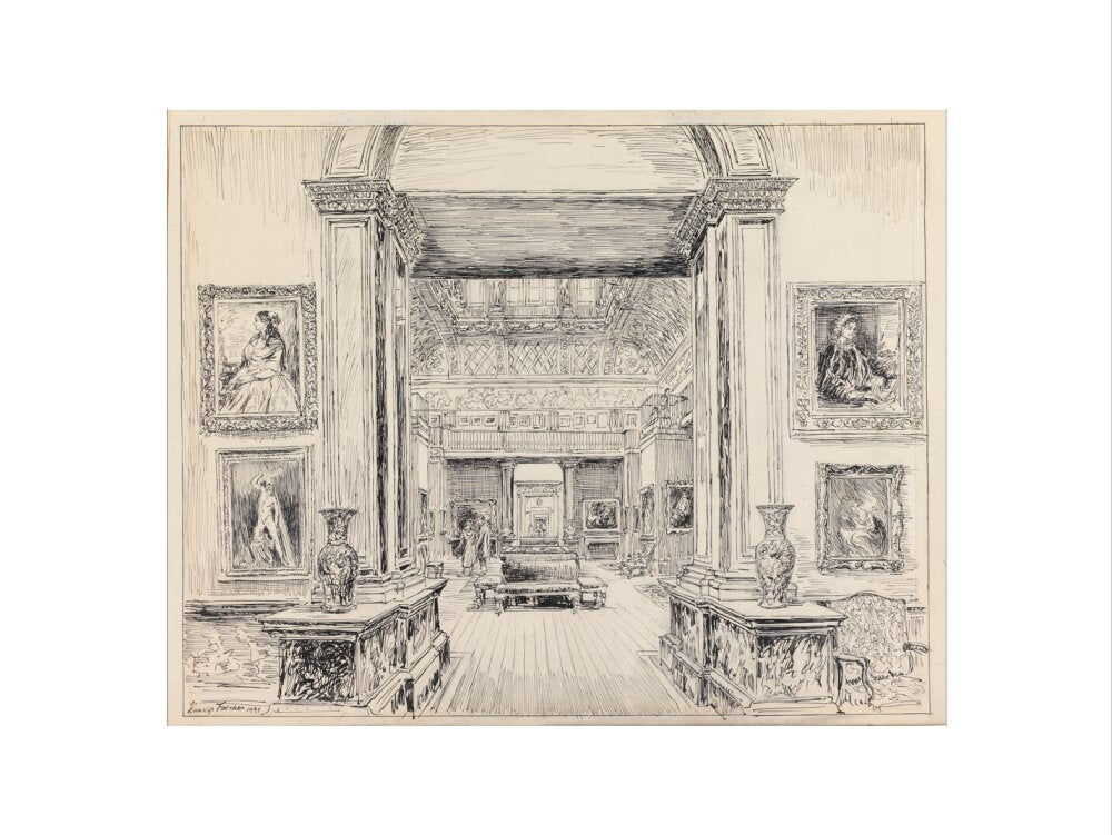 The Fitzwilliam Museum, looking into Gallery III, June 1949 (art print, extra large, unframed)
