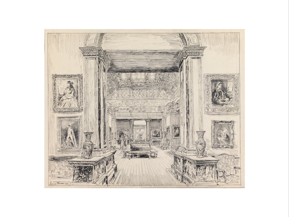 The Fitzwilliam Museum, looking into Gallery III, June 1949 (art print, small, unframed)