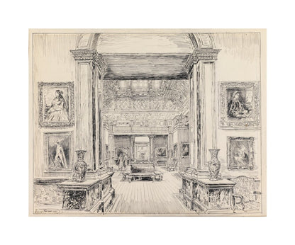 The Fitzwilliam Museum, looking into Gallery III, June 1949 (unstretched canvas, medium, unframed)