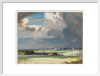 The Yacht Race (art print, medium, white)