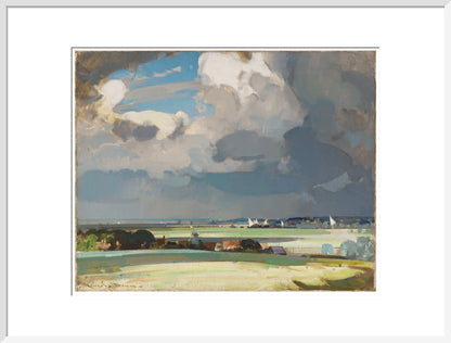 The Yacht Race (art print, extra large, white)