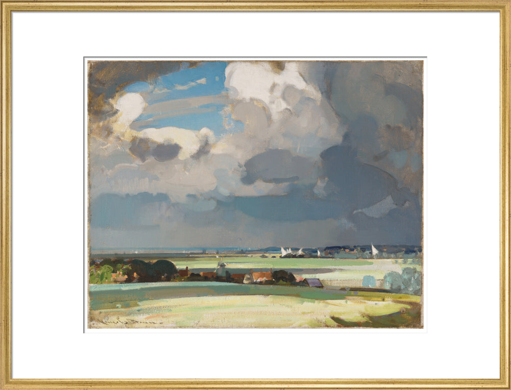 The Yacht Race (art print, extra large, gold)