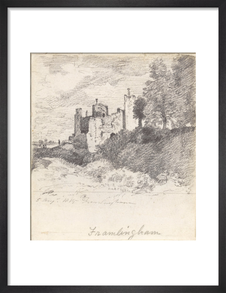 Framlingham Castle from the South West (art print, small, black)