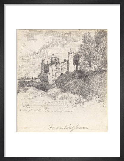 Framlingham Castle from the South West (art print, small, black)
