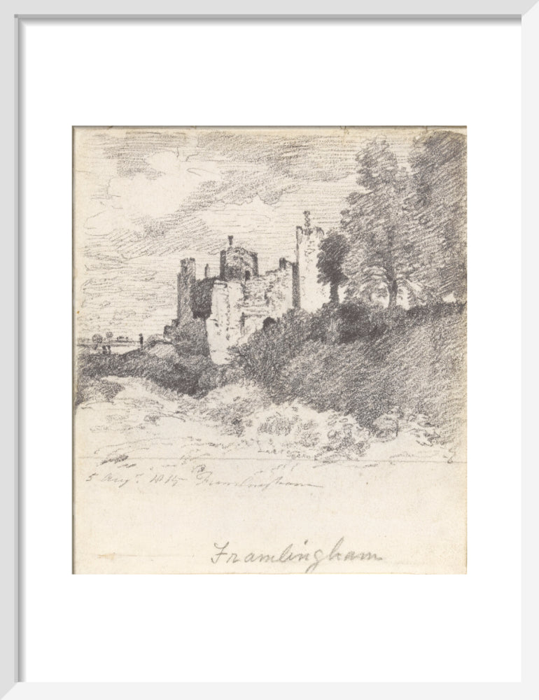 Framlingham Castle from the South West (art print, small, white)