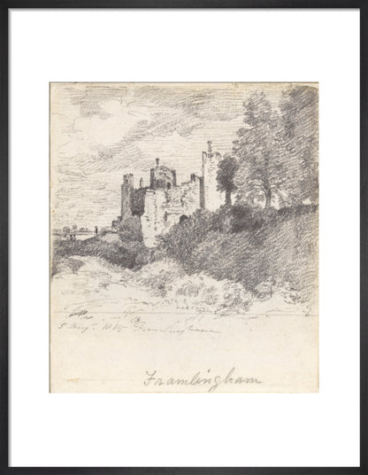 Framlingham Castle from the South West (art print, medium, black)