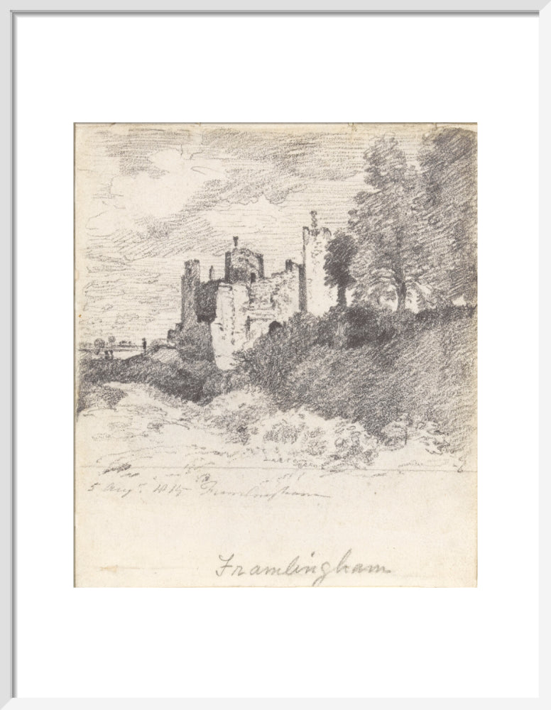 Framlingham Castle from the South West (art print, medium, white)