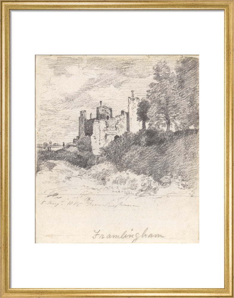 Framlingham Castle from the South West (art print, medium, gold)