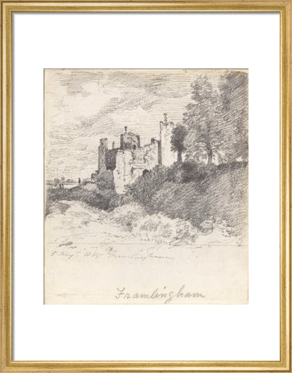 Framlingham Castle from the South West (art print, medium, gold)
