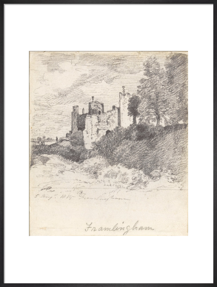 Framlingham Castle from the South West (art print, large, black)