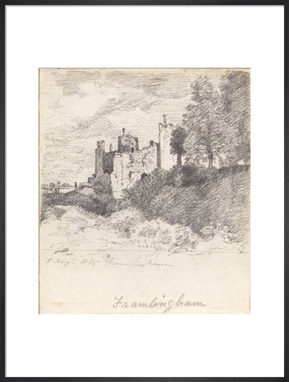 Framlingham Castle from the South West (art print, large, black)