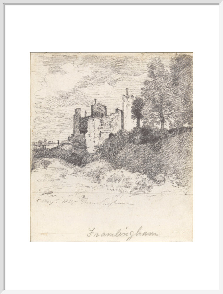 Framlingham Castle from the South West (art print, large, white)