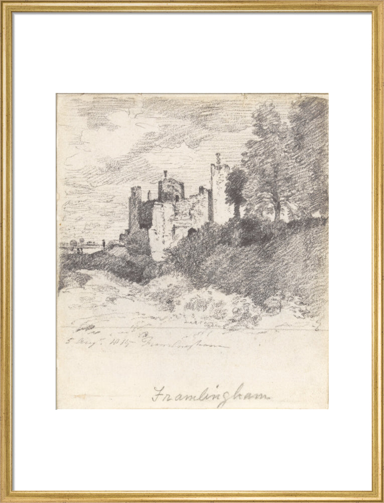 Framlingham Castle from the South West (art print, large, gold)