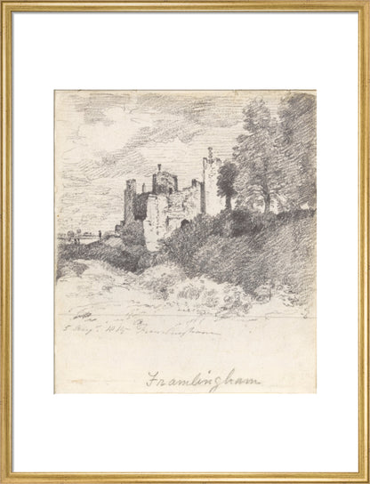 Framlingham Castle from the South West (art print, large, gold)