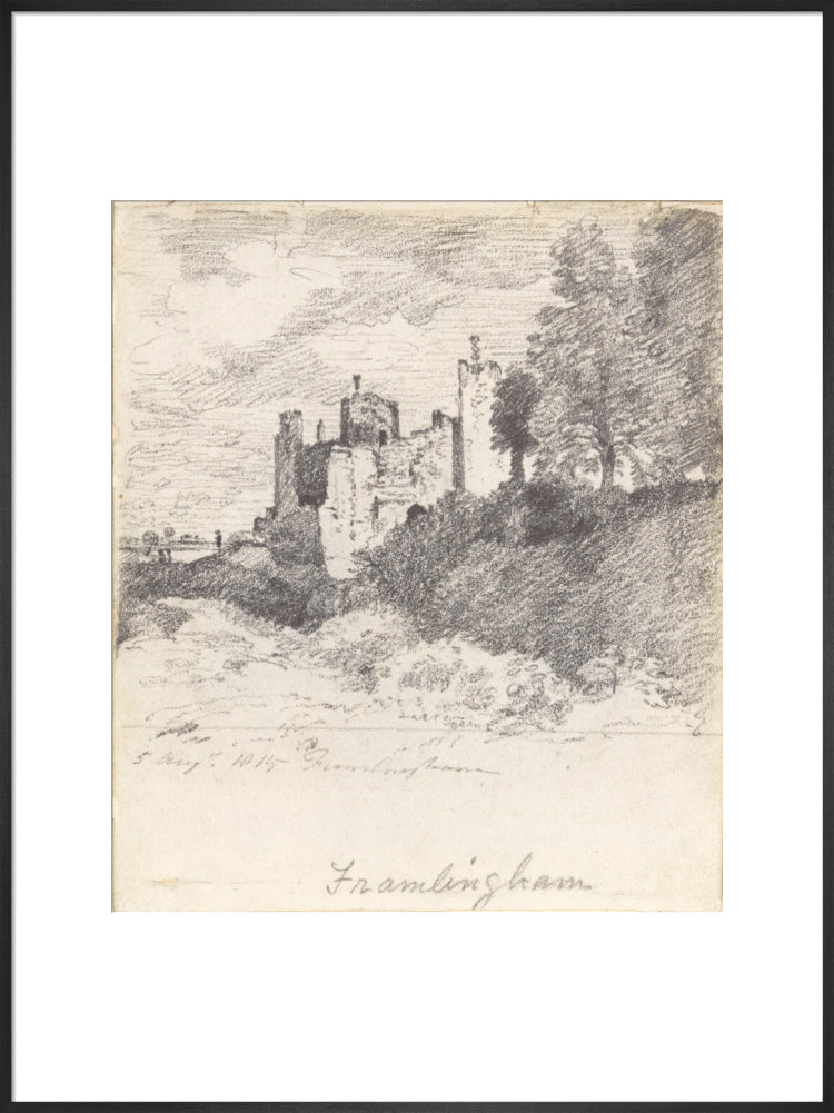 Framlingham Castle from the South West (art print, extra large, black)