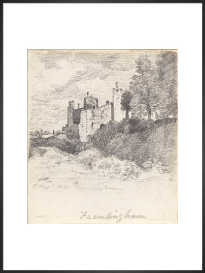 Framlingham Castle from the South West (art print, extra large, black)