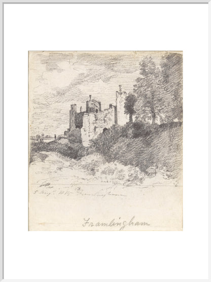 Framlingham Castle from the South West (art print, extra large, white)