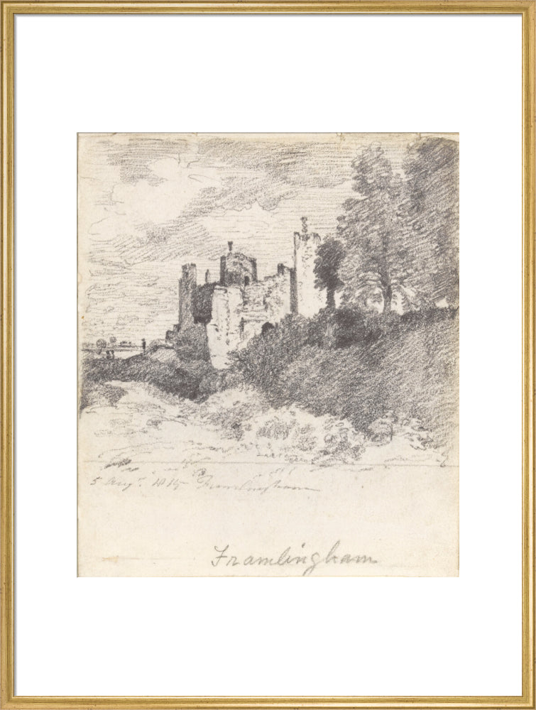 Framlingham Castle from the South West (art print, extra large, gold)