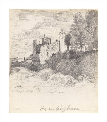Framlingham Castle from the South West (unstretched canvas, large, unframed)