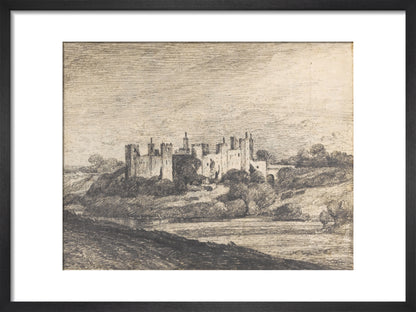Framlingham Castle from the West (art print, small, black)