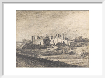 Framlingham Castle from the West (art print, small, white)