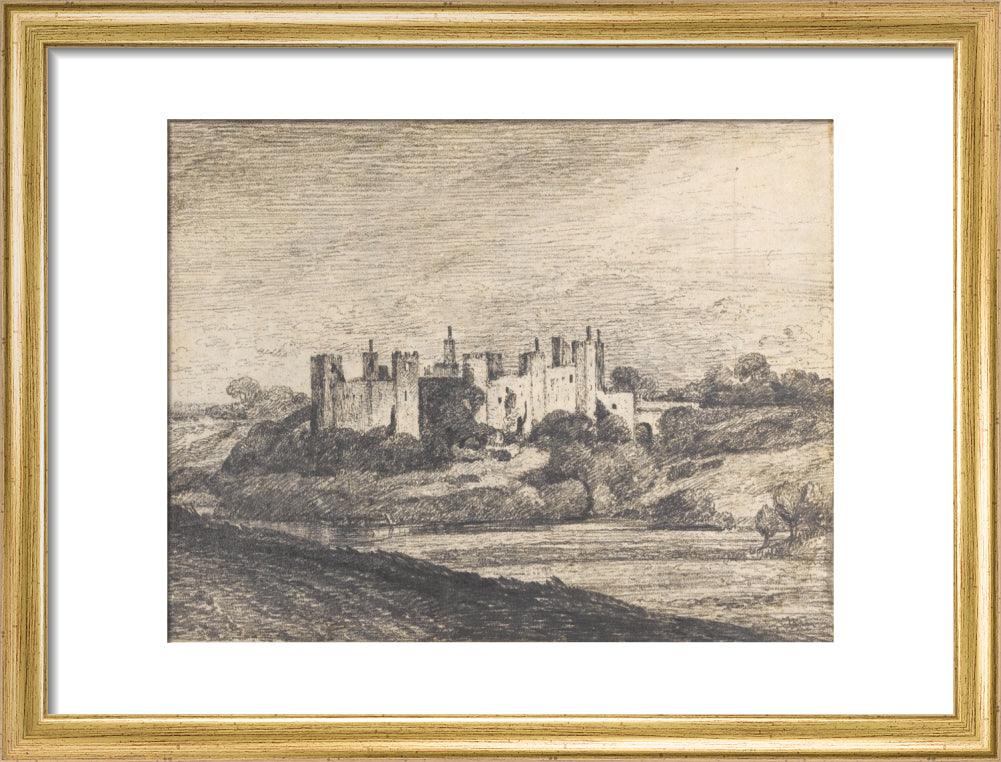 Framlingham Castle from the West (art print, small, gold)