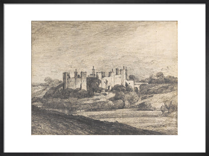 Framlingham Castle from the West (art print, medium, black)