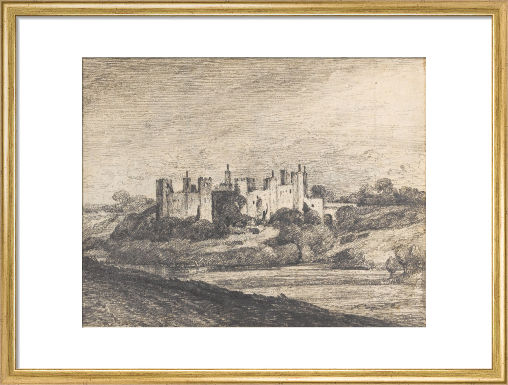 Framlingham Castle from the West (art print, medium, gold)