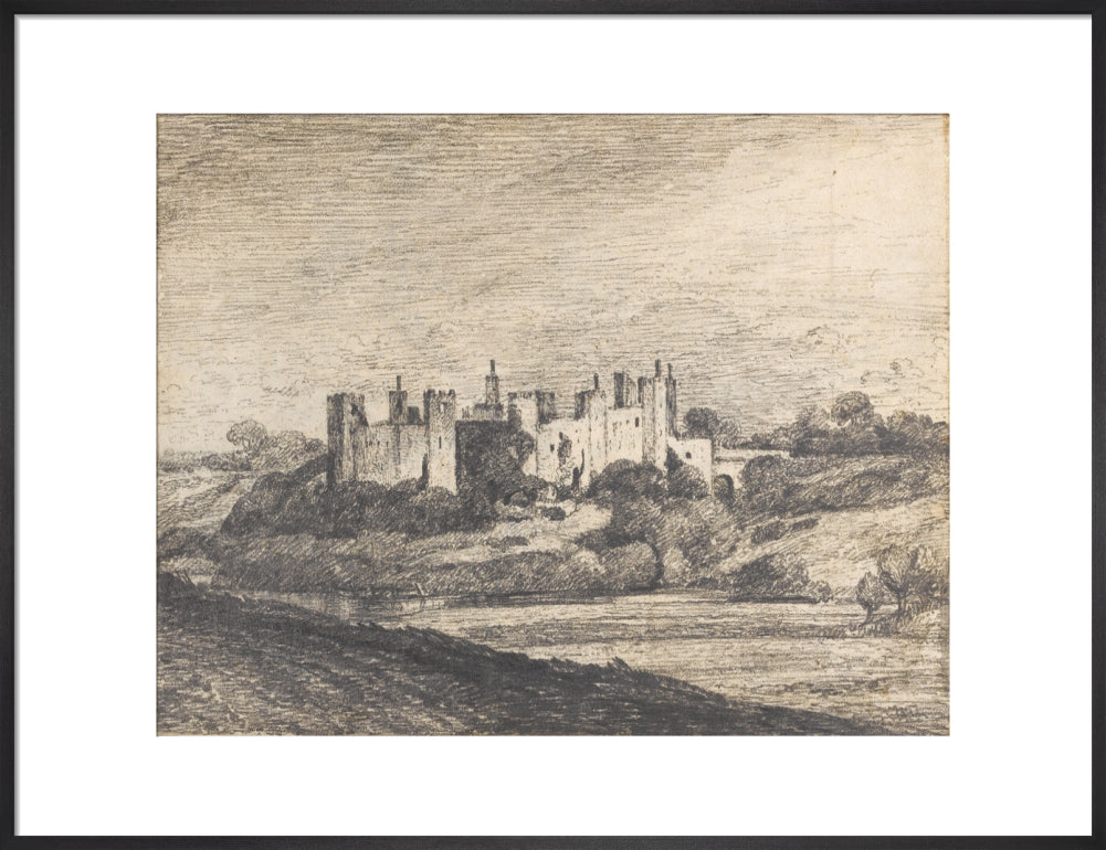 Framlingham Castle from the West (art print, large, black)