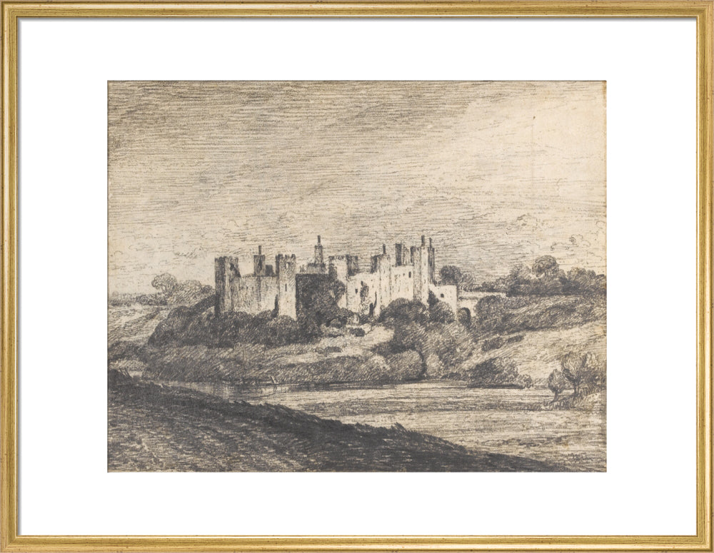 Framlingham Castle from the West (art print, large, gold)