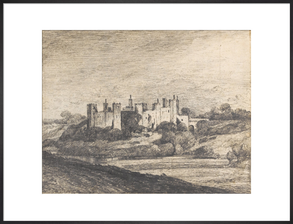 Framlingham Castle from the West (art print, extra large, black)