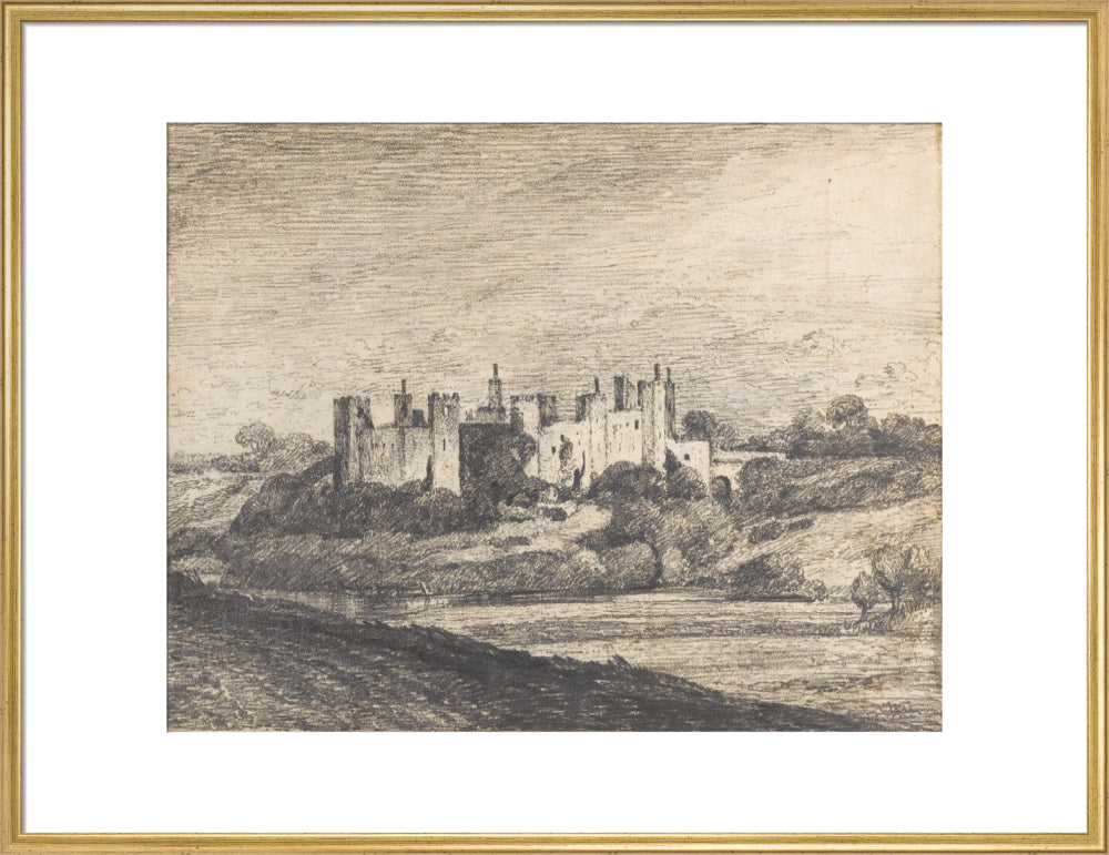 Framlingham Castle from the West (art print, extra large, gold)