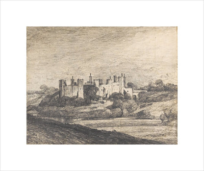 Framlingham Castle from the West (unstretched canvas, small, unframed)