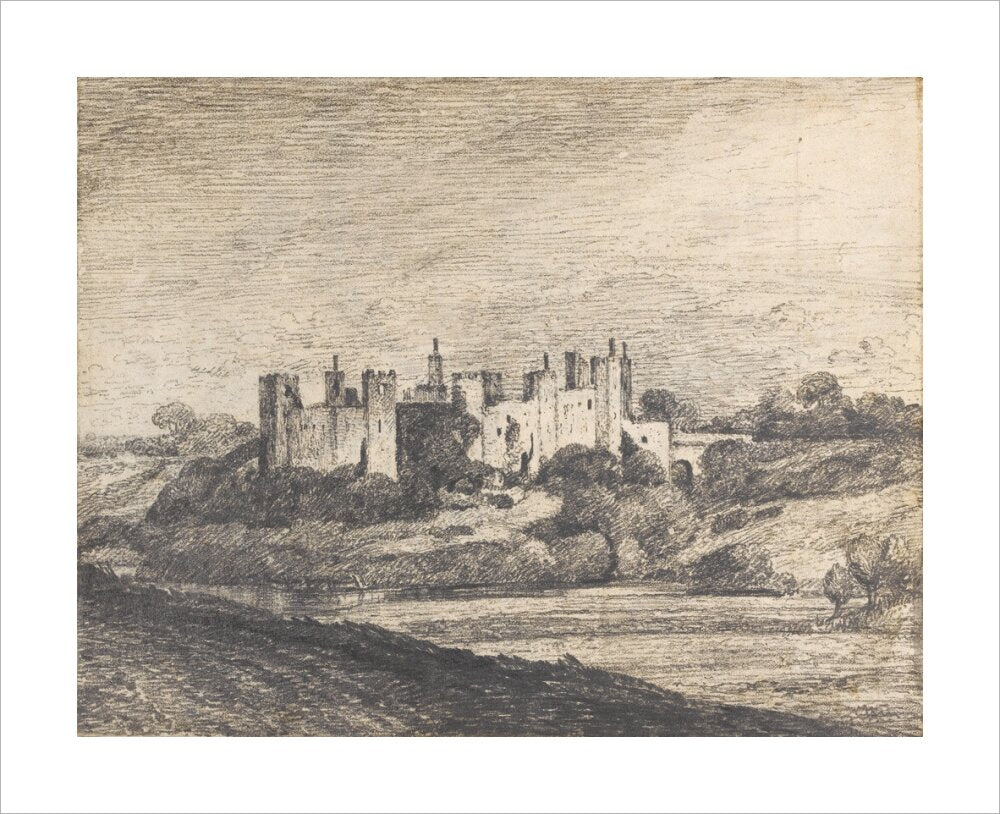 Framlingham Castle from the West (unstretched canvas, large, unframed)