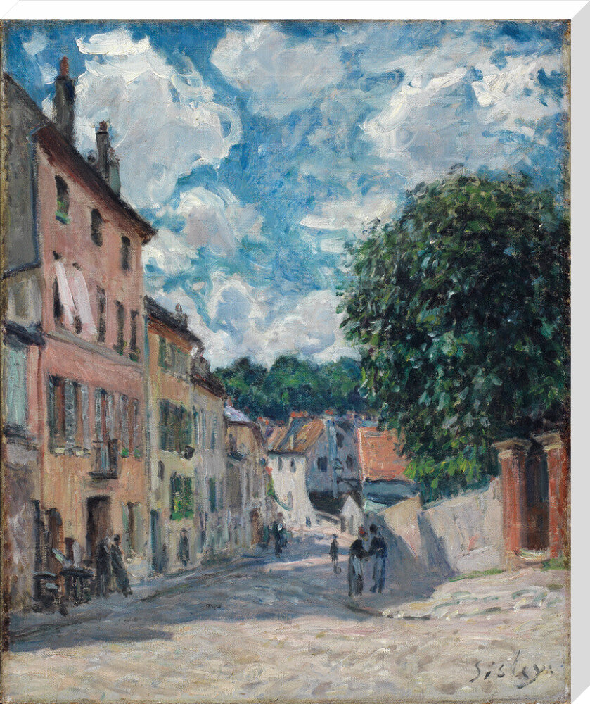 A street, possibly in Port-Marly (stretched canvas, extra large, unframed)