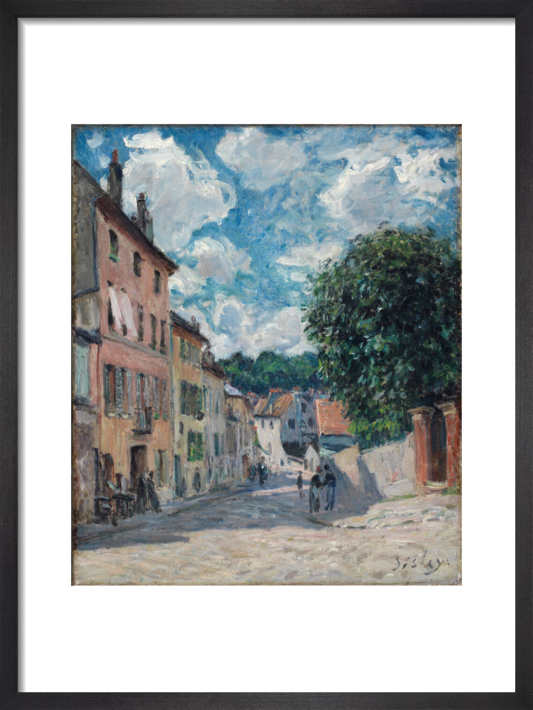 A street, possibly in Port-Marly (art print, small, black)
