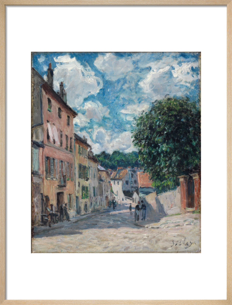 A street, possibly in Port-Marly (art print, medium, natural)