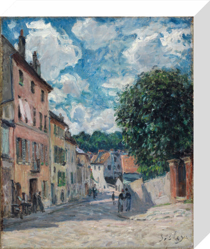 A street, possibly in Port-Marly (stretched canvas, small, unframed)